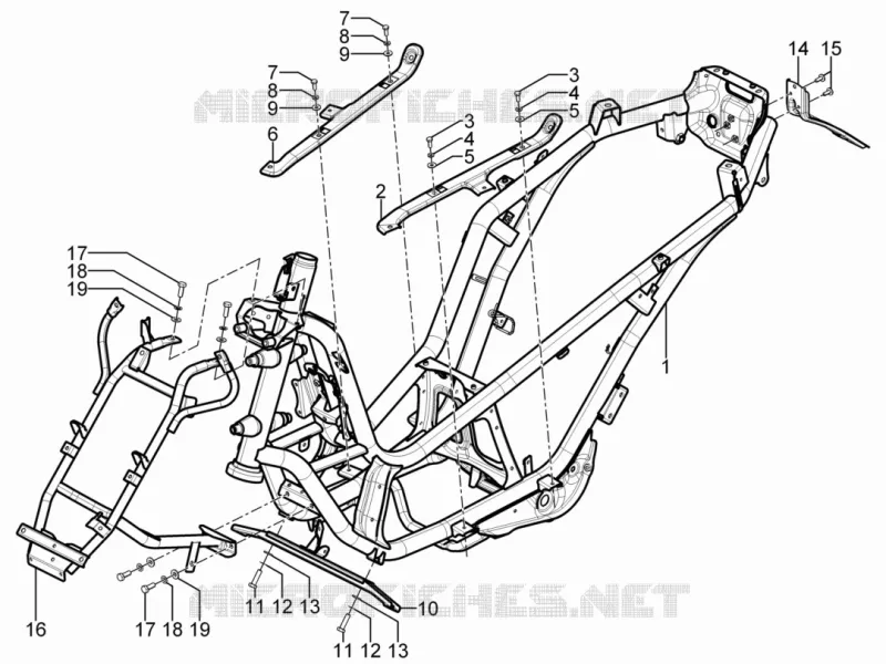 Châssis/coque PIAGGIO PIAGGIO-SCOOTER 300 MP3 2012  MP3 YOUrban LT ERL