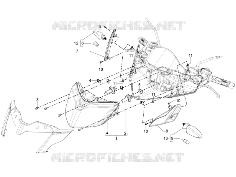 Eclairages avant - Clignotants PIAGGIO PIAGGIO-SCOOTER 300 MP3 2014  MP3 YOUrban LT ERL