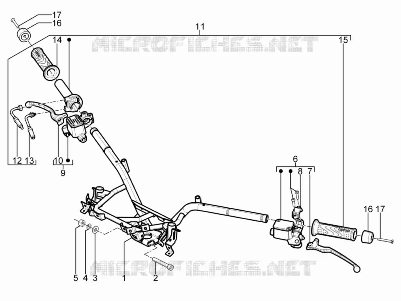 Guidon - Maître cylindre PIAGGIO PIAGGIO-SCOOTER 300 MP3 2016  MP3 YOUrban LT ERL