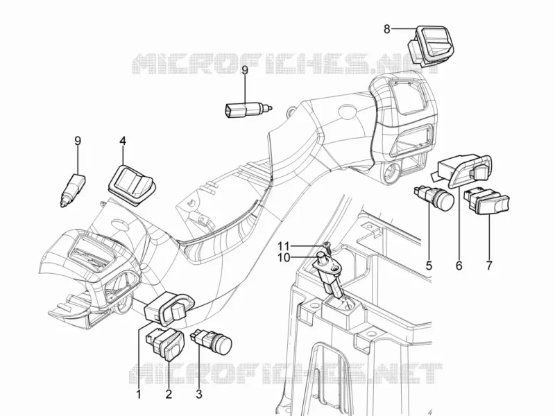 Inverseurs - Commutateurs - Boutons - Interrupteurs PIAGGIO PIAGGIO-SCOOTER 300 MP3 2015  MP3 YOUrban LT ERL