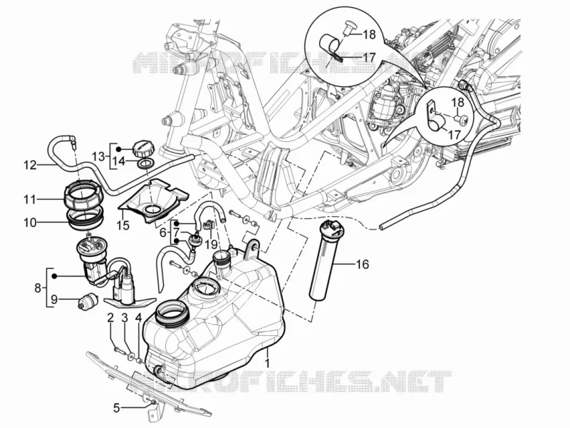 Reservoir carburant PIAGGIO PIAGGIO-SCOOTER 300 MP3 2014  MP3 YOUrban LT ERL
