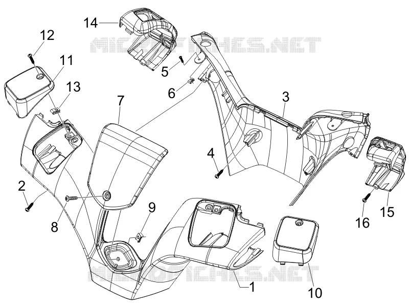 Couvertures guidon PIAGGIO PIAGGIO-SCOOTER 400 MP3 2008  MP3 ie