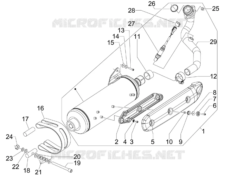 Silencieux PIAGGIO PIAGGIO-SCOOTER 400 MP3 2010  MP3 ie LT - Sport
