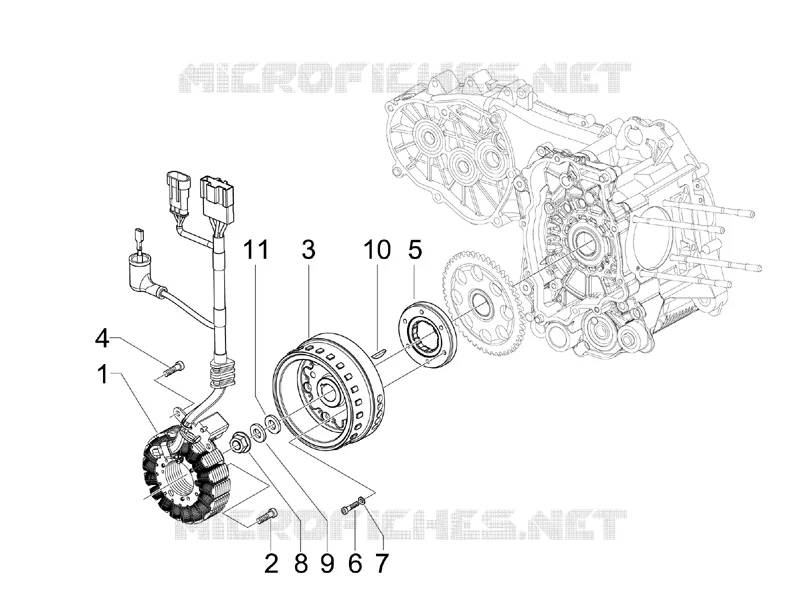 Volant magnetique PIAGGIO PIAGGIO-SCOOTER 400 MP3 2009  MP3 ie LT - Sport