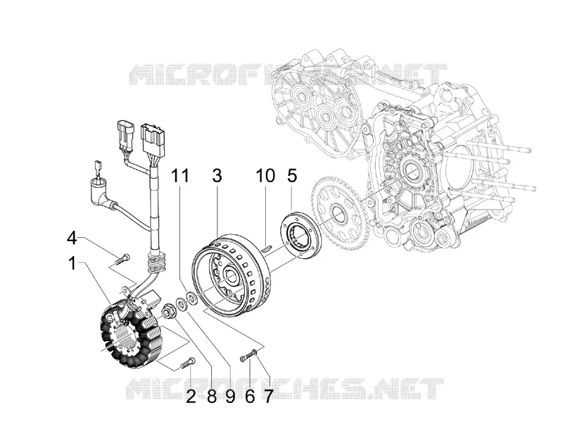 Volant magnetique PIAGGIO PIAGGIO-SCOOTER 400 MP3 2008  MP3 ie MIC