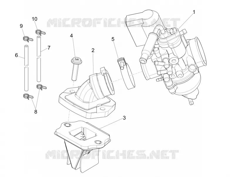 Carburateur complet - Raccord d'admission PIAGGIO PIAGGIO-SCOOTER 50 NRG 2017  NRG Power DD