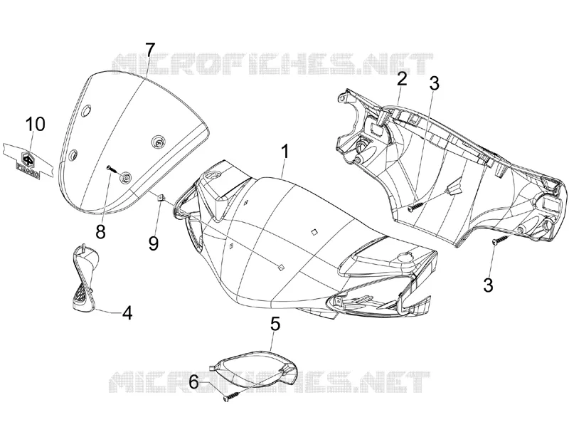 Couvertures guidon PIAGGIO PIAGGIO-SCOOTER 50 NRG 2013  NRG Power DD