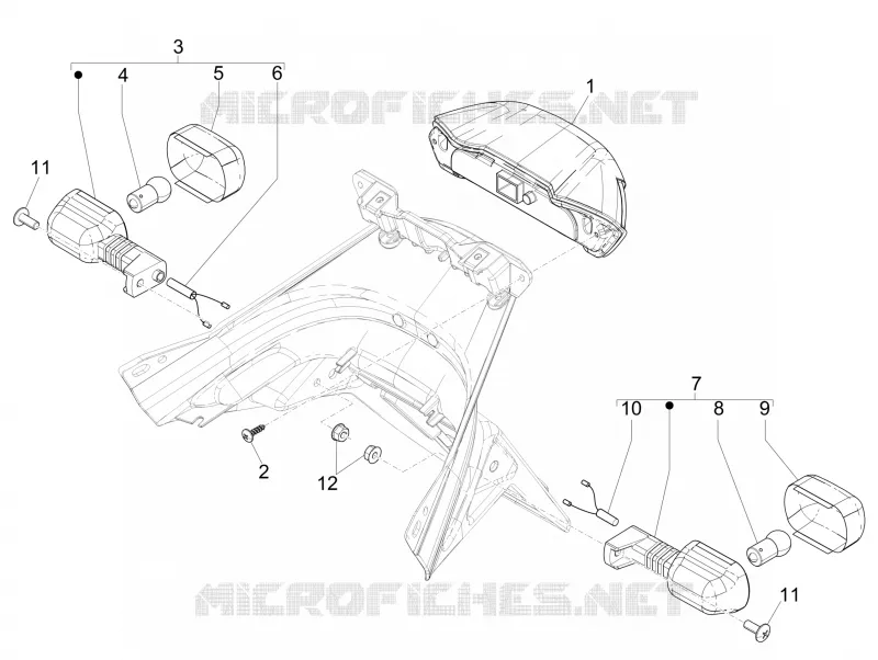 Eclairages arrière - Clignotants PIAGGIO PIAGGIO-SCOOTER 50 NRG 2010  NRG Power DD