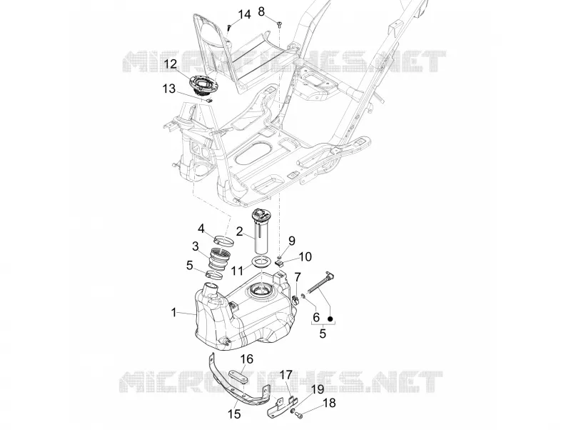 Réservoir carburant PIAGGIO PIAGGIO-SCOOTER 50 NRG 2010  NRG Power DD