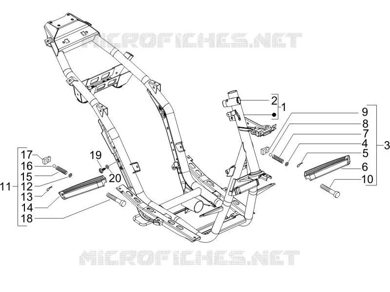 Châssis/coque PIAGGIO PIAGGIO-SCOOTER 50 NRG 2009  NRG Power DD Serie Speciale
