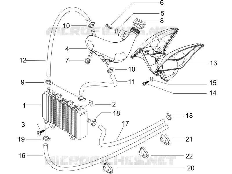 Instalation de refoidissement PIAGGIO PIAGGIO-SCOOTER 50 NRG 2011  NRG Power DD Serie Speciale