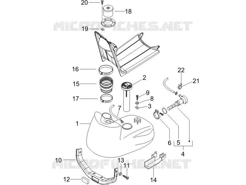 Réservoir carburant PIAGGIO PIAGGIO-SCOOTER 50 NRG 2005  NRG Power DT