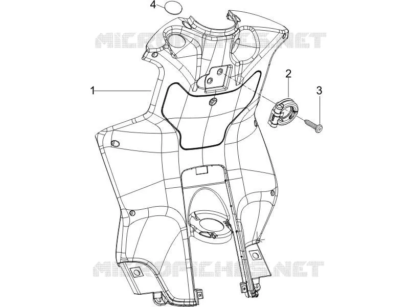 Coffre avant - Contre-tablier PIAGGIO PIAGGIO-SCOOTER 50 NRG 2015  NRG Power DT
