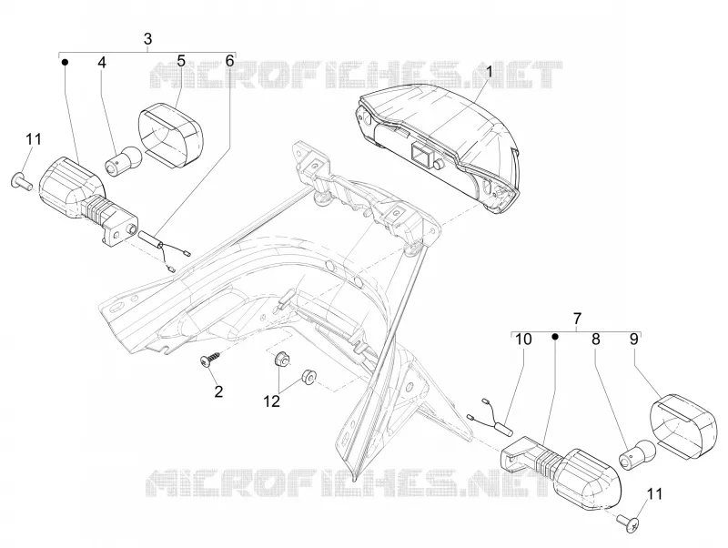 Eclairages arrière - Clignotants PIAGGIO PIAGGIO-SCOOTER 50 NRG 2010  NRG Power DT