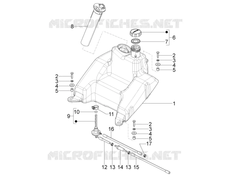 Réservoir carburant PIAGGIO PIAGGIO-SCOOTER 125 TYPHOON 2014  Typhoon 4T 2V Euro 3