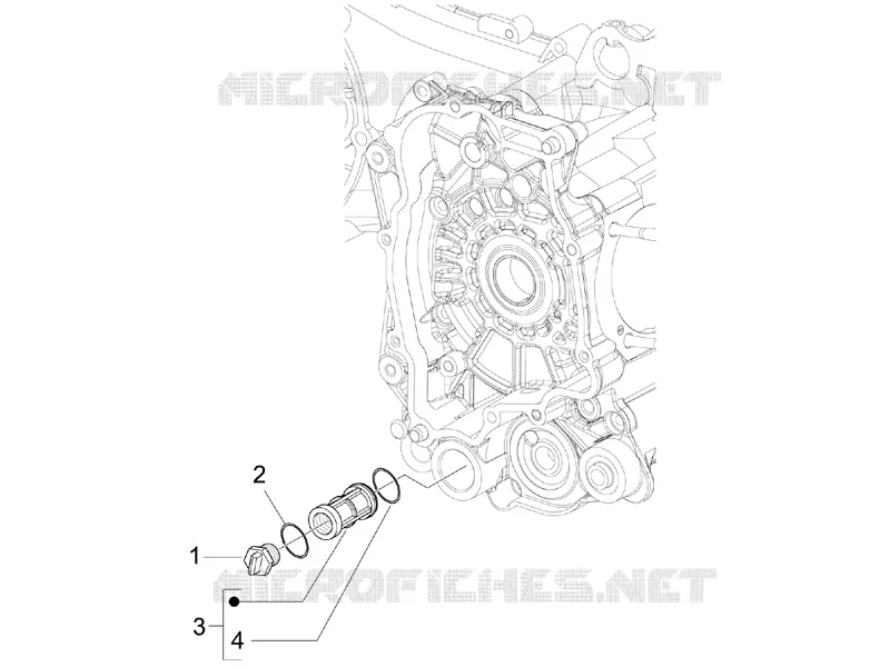 Couvercle volant magnetique - Filtre à huile PIAGGIO PIAGGIO-SCOOTER 50 TYPHOON 2014  Typhoon 2T Euro 3