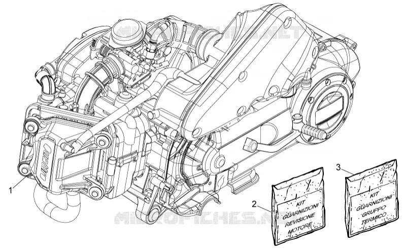 Moteur complet PIAGGIO PIAGGIO-SCOOTER 50 TYPHOON 2014  Typhoon 2T Euro 3