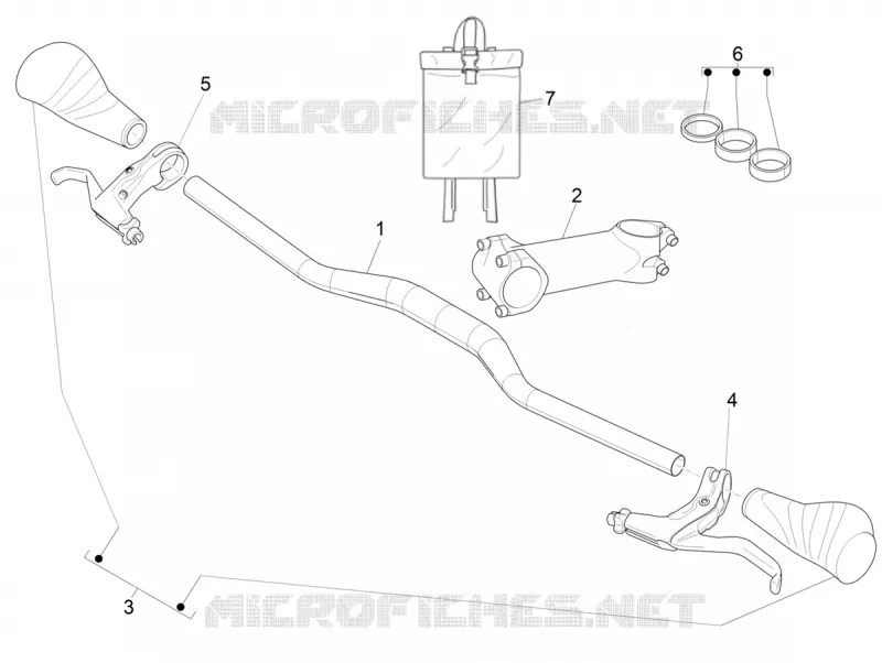 Guidon - Maître cylindre PIAGGIO PIAGGIO-BICYCLE Electric WI-BIKE 2016  Wi-Bike Uni Mech Comfort