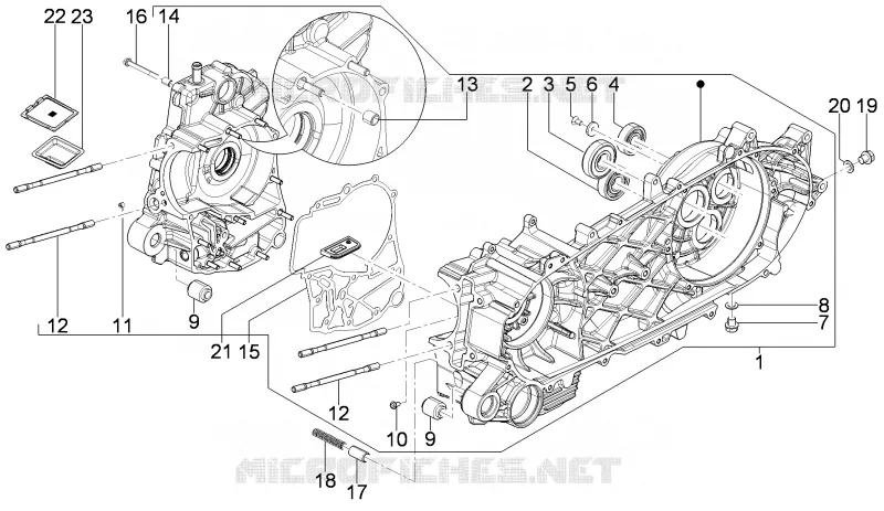 Carter PIAGGIO PIAGGIO-SCOOTER 350 X10 2014  X10 4T 4V I.E. E3