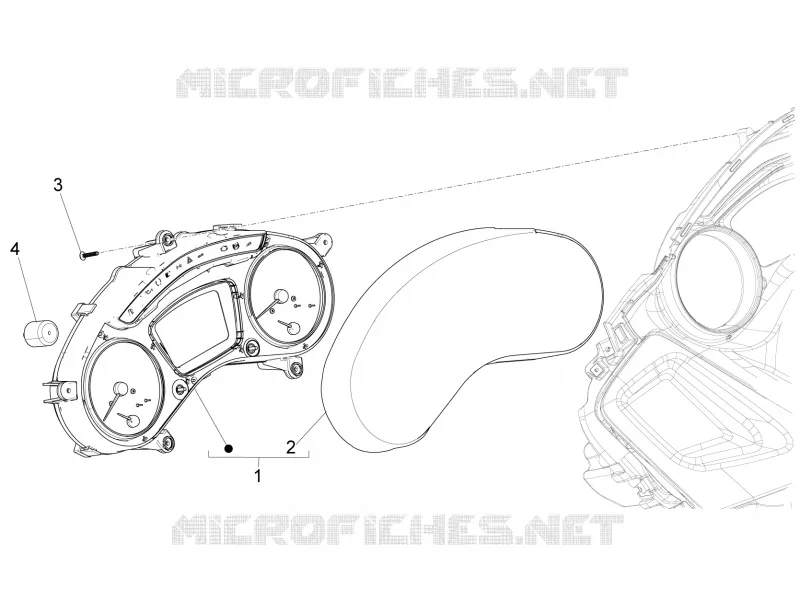 Groupe instruments - Cruscotto PIAGGIO PIAGGIO-SCOOTER 500 X10 2012  X10 4T 4V I.E. E3