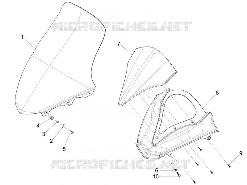 Pare-brise - Glaces PIAGGIO PIAGGIO-SCOOTER 500 X10 2013  X10 4T 4V I.E. E3