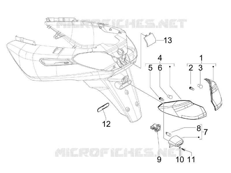 Eclairages arrière - Clignotants PIAGGIO PIAGGIO-SCOOTER 125 X7 2008  X7 Euro 3