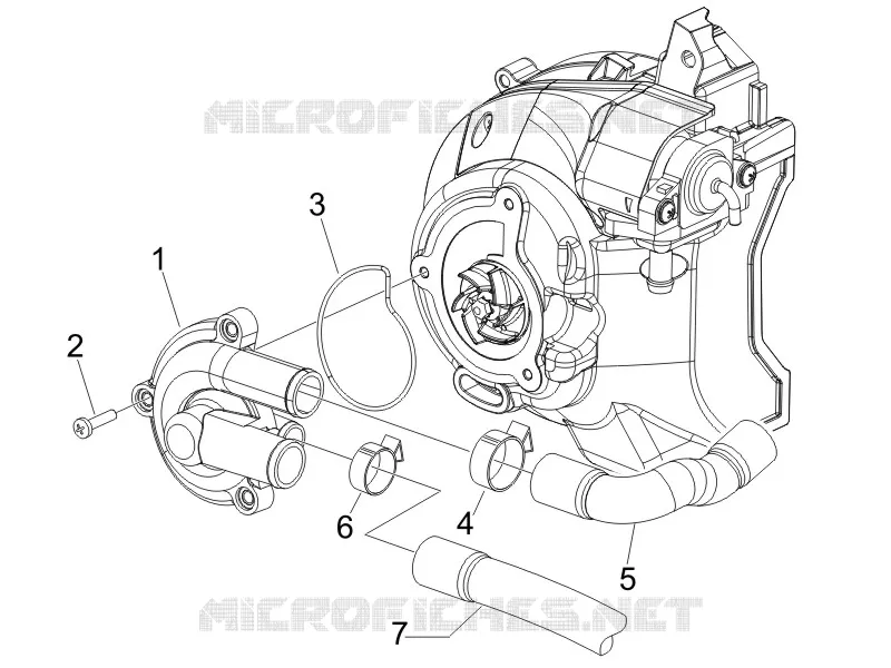 Pompe à eau PIAGGIO PIAGGIO-SCOOTER 125 X7 2008  X7 Euro 3