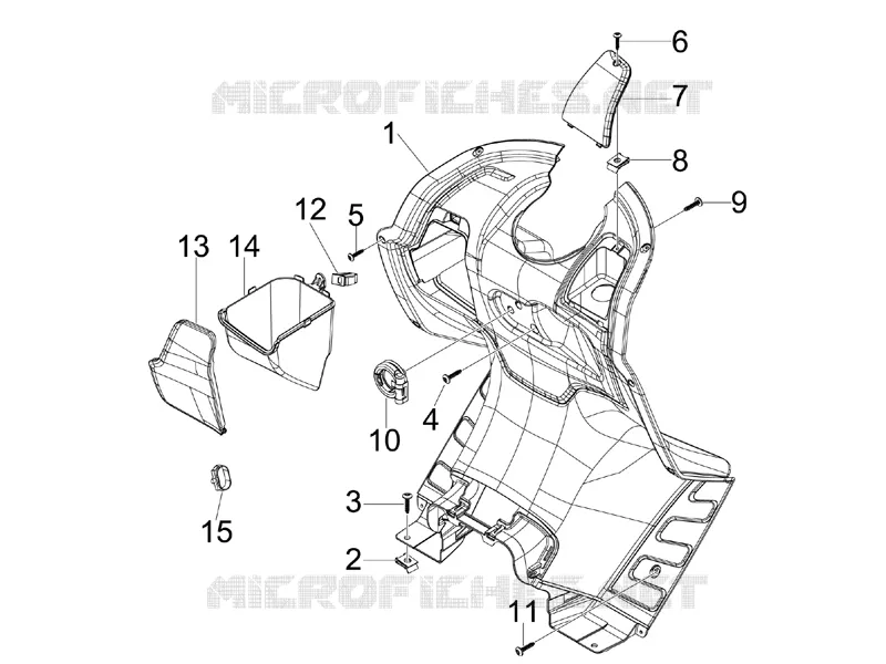 Coffre avant - Contre-tablier PIAGGIO PIAGGIO-SCOOTER 250 X7 2008  X7 ie Euro 3