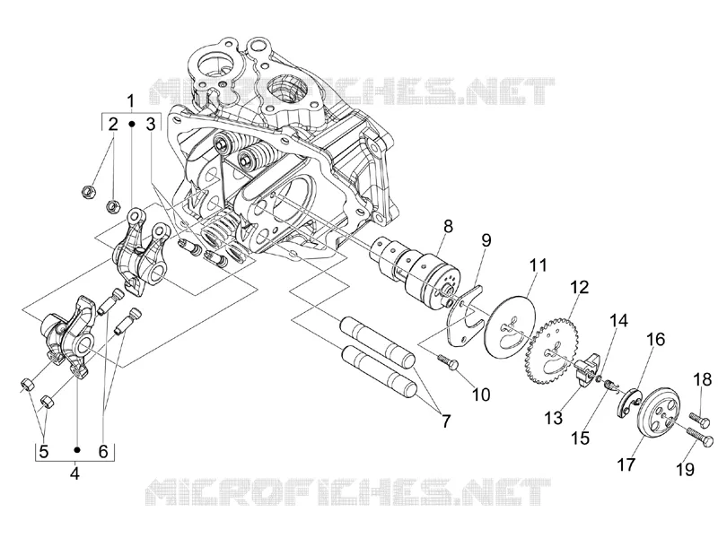Groupe support balanciers PIAGGIO PIAGGIO-SCOOTER 250 X7 2008  X7 ie Euro 3