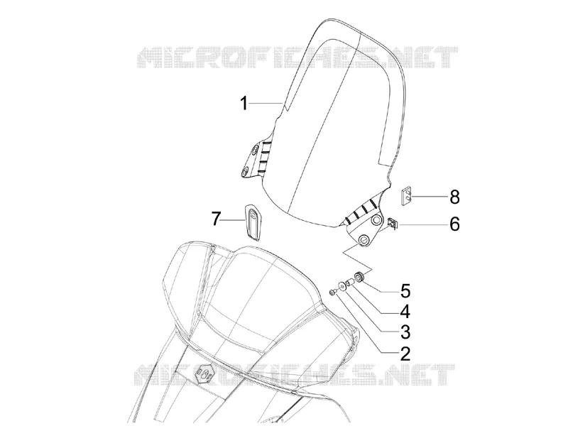 Pare-brise - Glaces PIAGGIO PIAGGIO-SCOOTER 250 X7 2008  X7 ie Euro 3