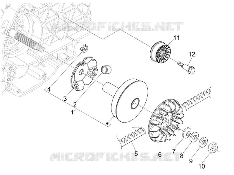 Poulie motrice PIAGGIO PIAGGIO-SCOOTER 250 X7 2008  X7 ie Euro 3