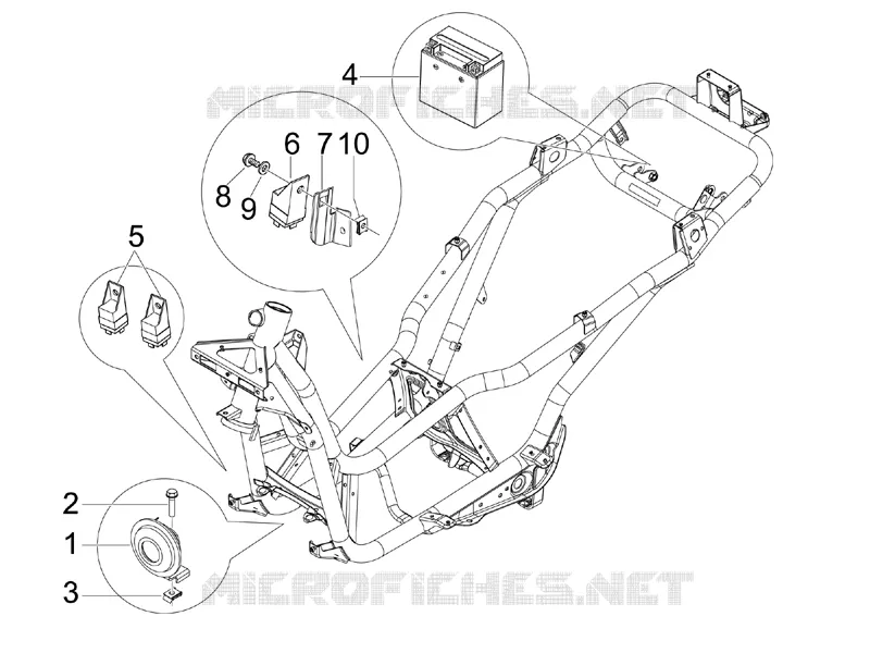 Relais - Batterie - Avertisseur sonore PIAGGIO PIAGGIO-SCOOTER 250 X7 2008  X7 ie Euro 3
