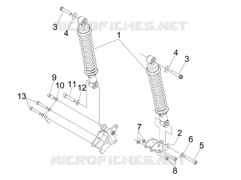 Suspension arrière - Amortisseur/s PIAGGIO PIAGGIO-SCOOTER 250 X7 2008  X7 ie Euro 3