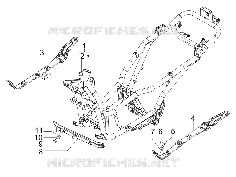 Châssis/coque PIAGGIO PIAGGIO-SCOOTER 300 X7 2009  X7 ie Euro 3
