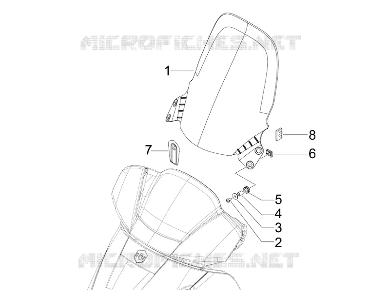 Pare-brise - Glaces PIAGGIO PIAGGIO-SCOOTER 300 X7 2009  X7 ie Euro 3