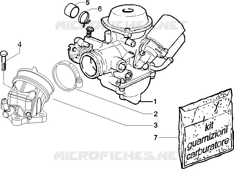 Carburateur complet - Raccord d'admission PIAGGIO PIAGGIO-SCOOTER 125 X8 2006  X8 Potenziato