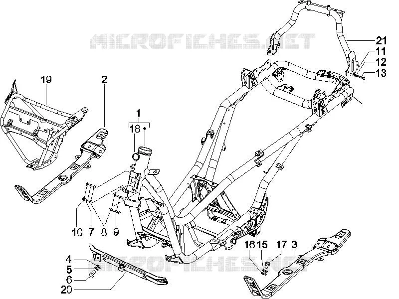 Châssis/coque PIAGGIO PIAGGIO-SCOOTER 125 X8 2006  X8 Potenziato