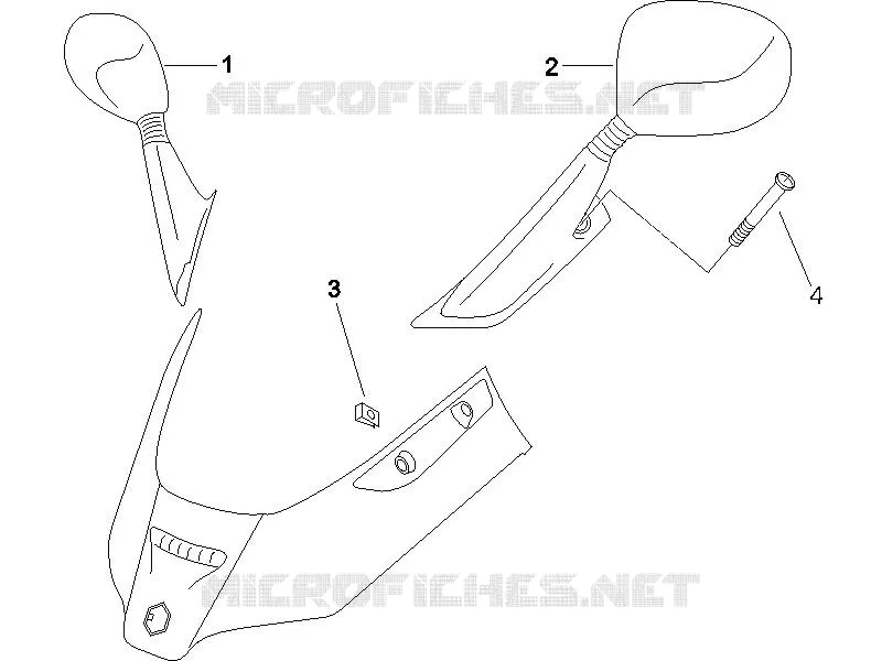 Rétroviseur/s PIAGGIO PIAGGIO-SCOOTER 125 X8 2005  X8 Potenziato