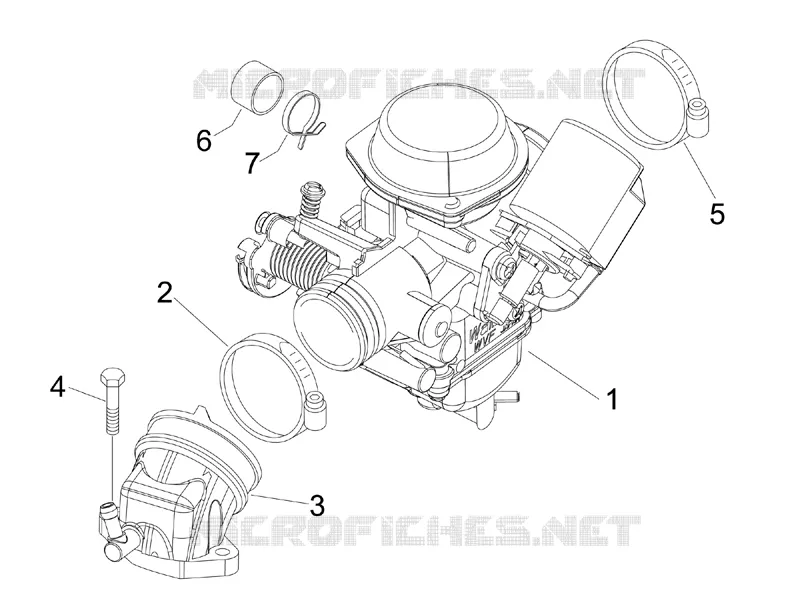 Carburateur complet - Raccord d'admission PIAGGIO PIAGGIO-SCOOTER 125 X8 2007  X8 Premium Euro 3