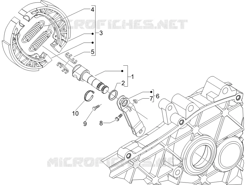 Frein posterieur - Mâchoire PIAGGIO PIAGGIO-SCOOTER 125 X8 2006  X8 Street Euro 2