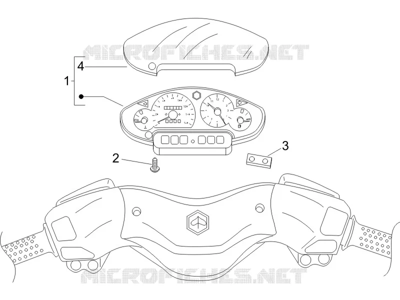 Groupe instruments - Cruscotto PIAGGIO PIAGGIO-SCOOTER 125 X8 2007  X8 Street Euro 2