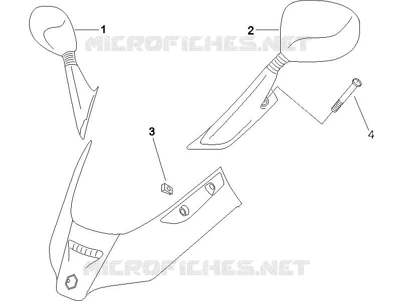 Rétroviseur/s PIAGGIO PIAGGIO-SCOOTER 125 X8 2006  X8 Street Euro 2