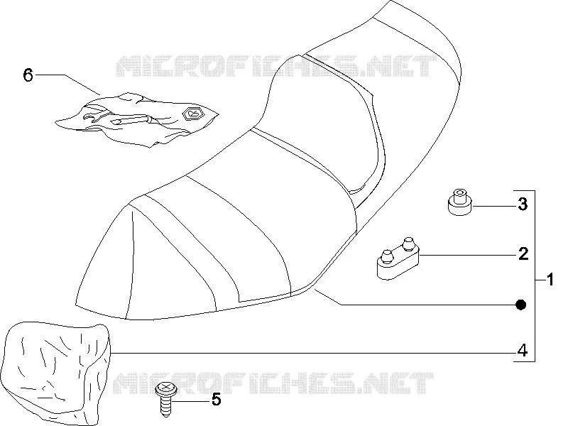 Selle/sieges PIAGGIO PIAGGIO-SCOOTER 125 X8 2007  X8 Street Euro 2
