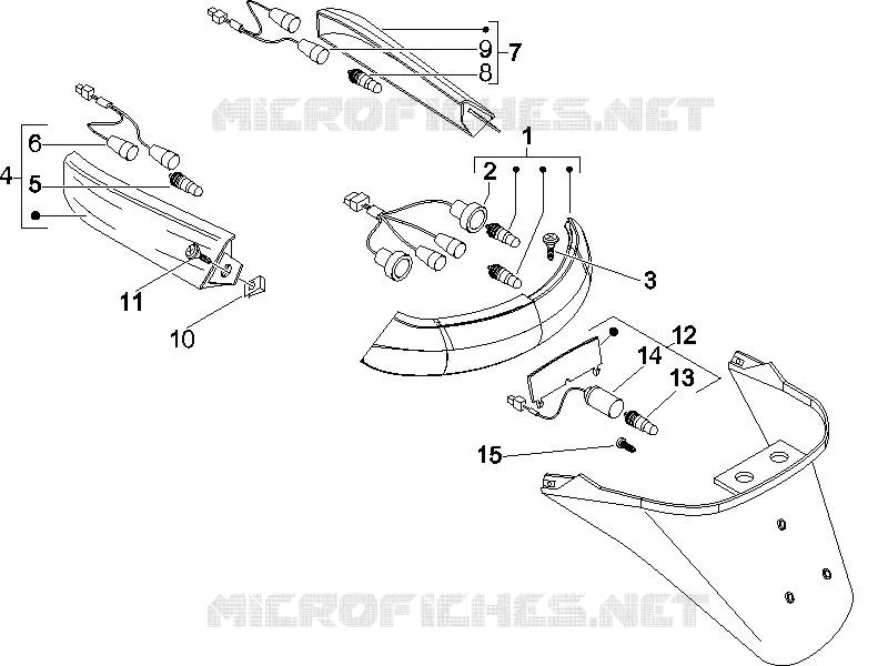 Eclairages arrière - Clignotants PIAGGIO PIAGGIO-SCOOTER 150 X8 2007  X8 Street Euro 2