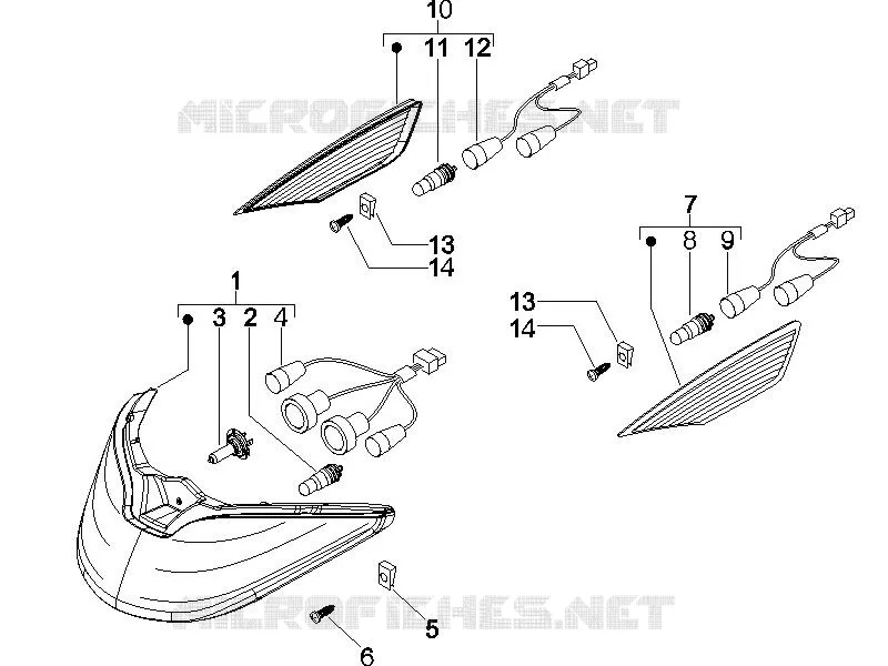 Eclairages avant - Clignotants PIAGGIO PIAGGIO-SCOOTER 150 X8 2006  X8 Street Euro 2