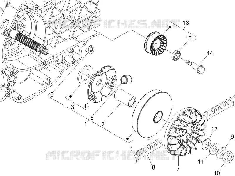 Poulie motrice PIAGGIO PIAGGIO-SCOOTER 250 X8 2006  X8 ie