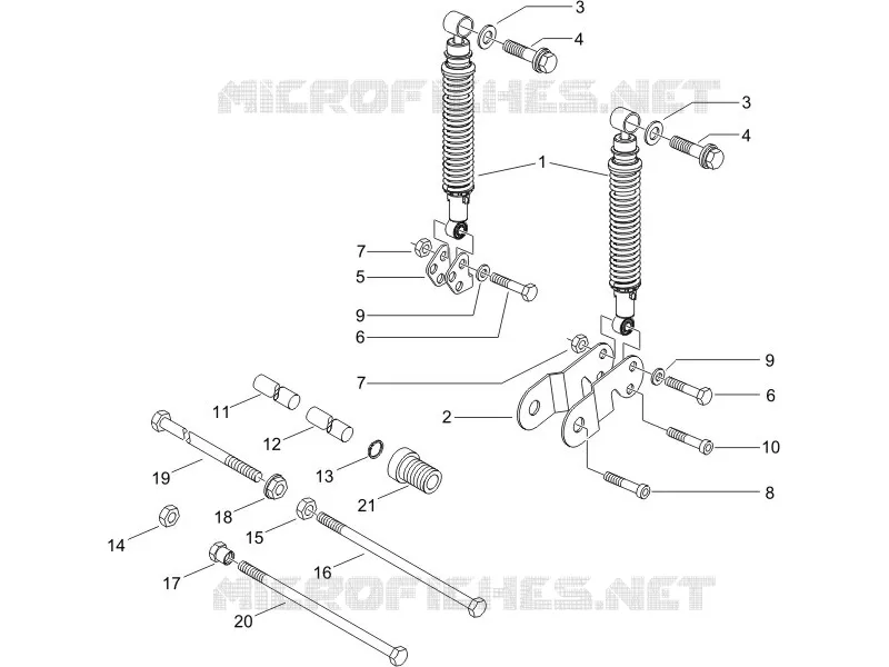 Suspension arrière - Amortisseur/s PIAGGIO PIAGGIO-SCOOTER 250 X8 2008  X8 ie