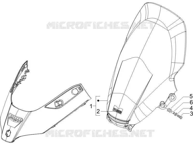 Pare-brise - Glaces PIAGGIO PIAGGIO-SCOOTER 250 X8 2008  X8 ie