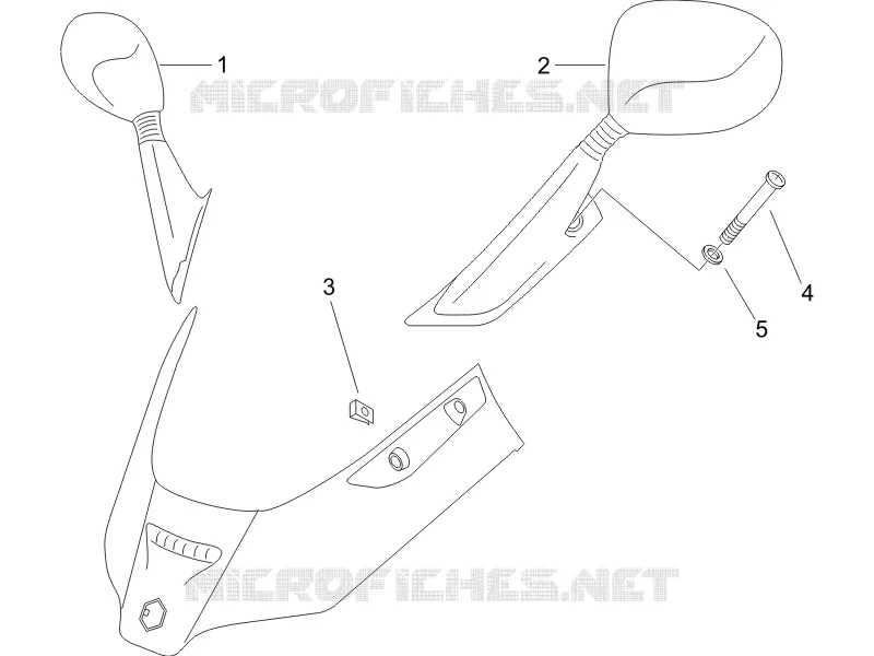 Rétroviseur/s PIAGGIO PIAGGIO-SCOOTER 250 X8 2008  X8 ie