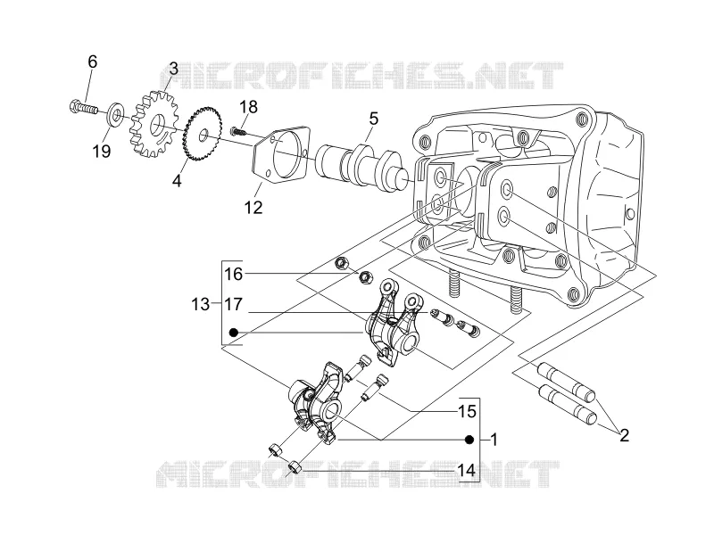 Groupe support balanciers PIAGGIO PIAGGIO-SCOOTER 400 X8 2007  X8 ie (Euro 3)